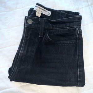 American Apparel like new straight leg black denim